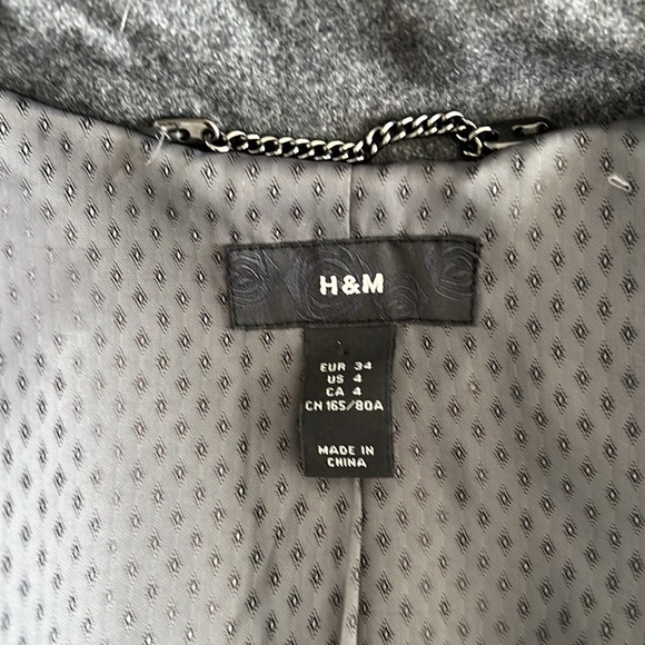 Front button wool blend winter dress coat - Picture 7 of 11